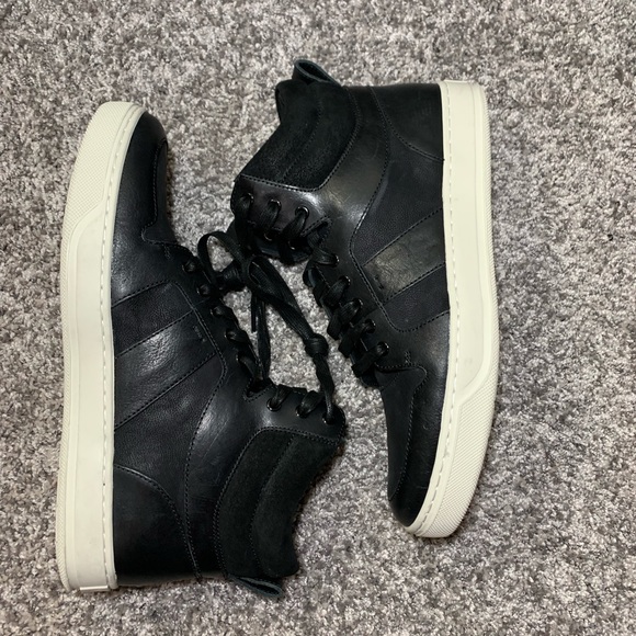 Vince Other - Vince men’s Adam black leather high- top sneakers
